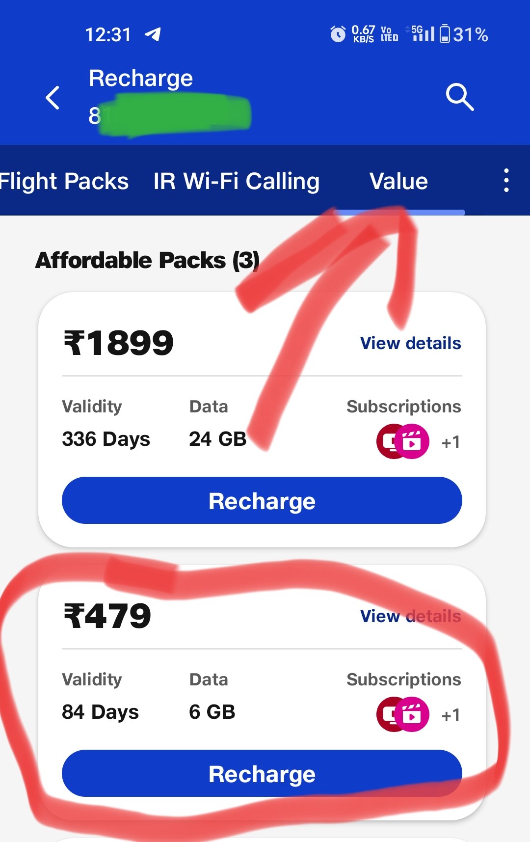 Jio best Recharge plan